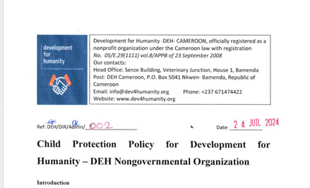 Child protection policy DEH